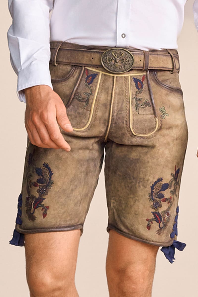 Lederhose Emil mit Gürtel