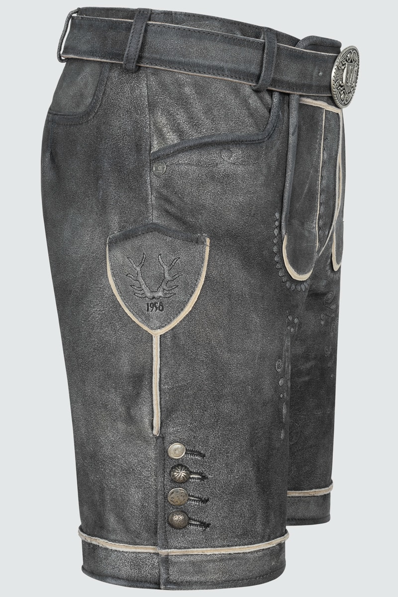 Lederhose Kuno mit Gürtel
