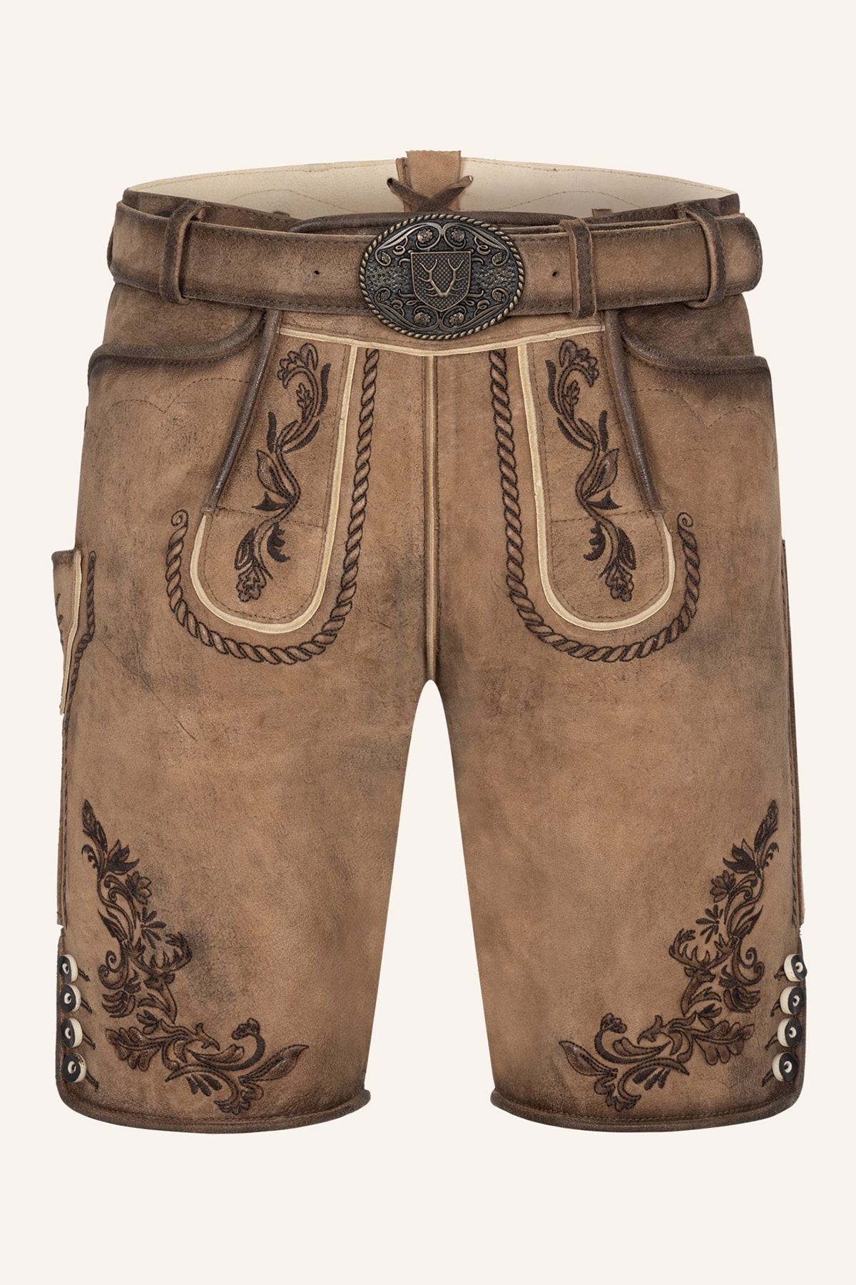 Lederhose Devian mit Gürtel