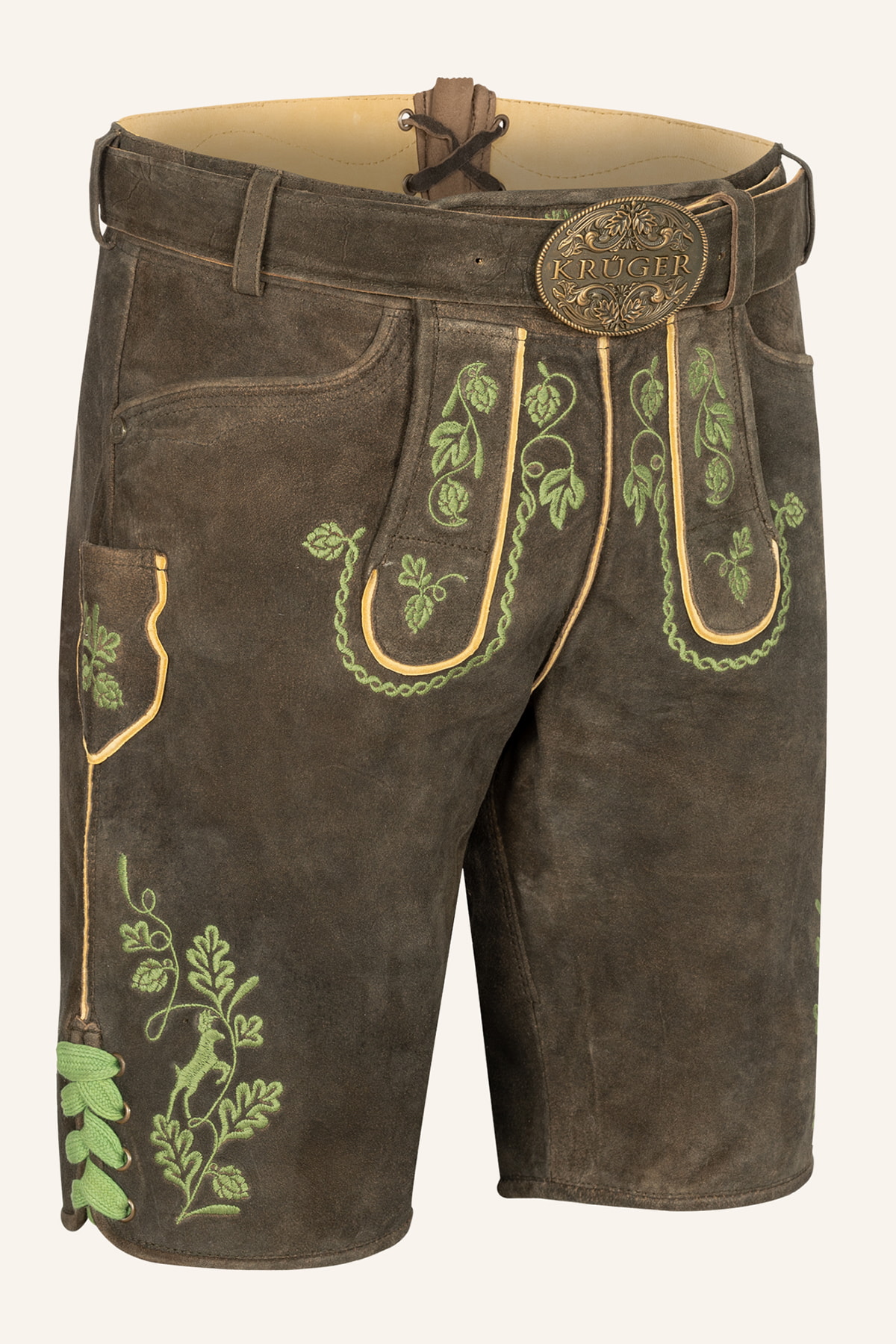 Lederhose Cassius mit Gürtel