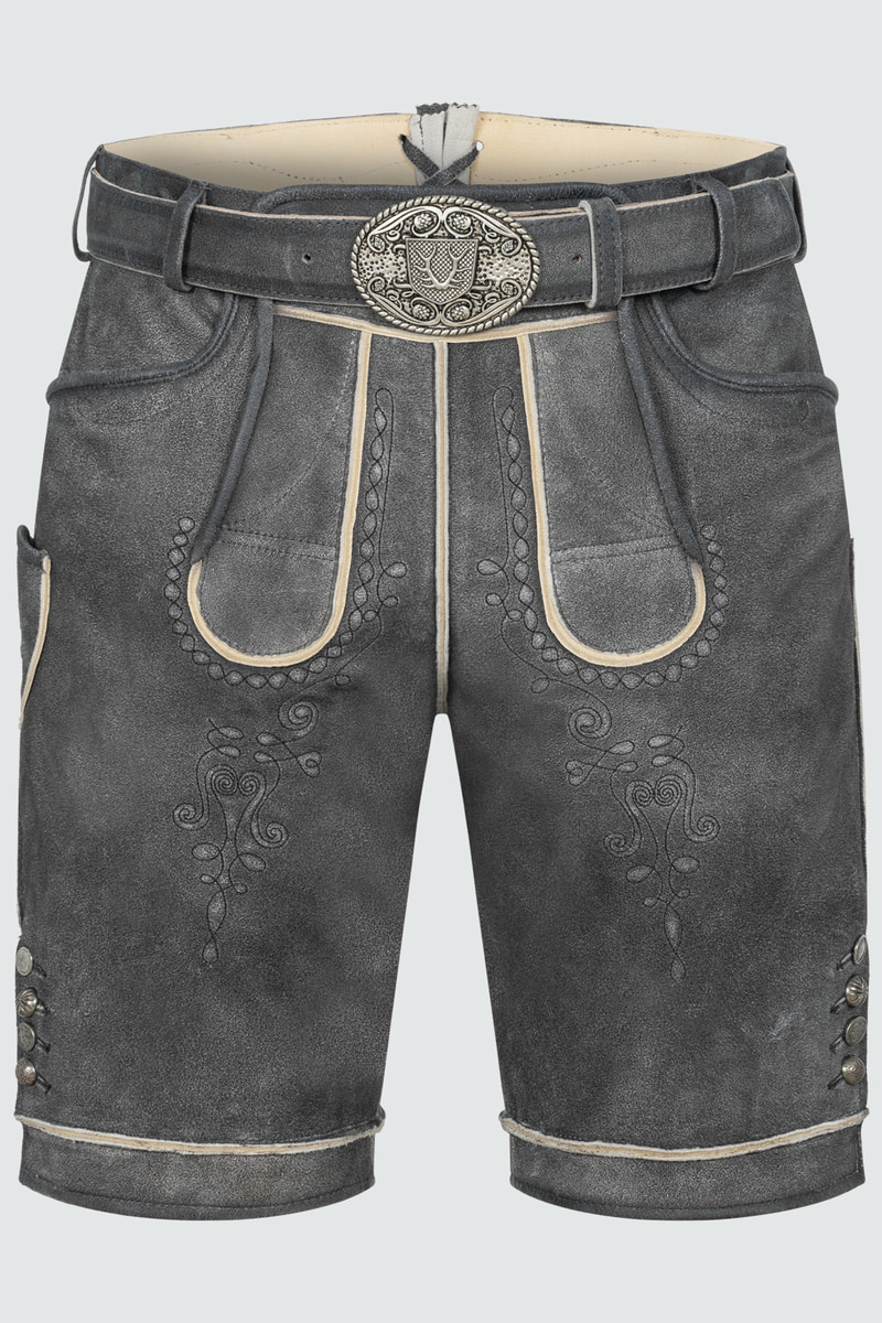 Lederhose Kuno mit Gürtel