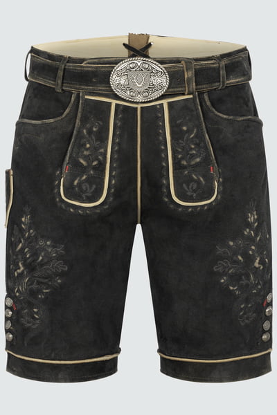 Lederhose Kuno mit Gürtel