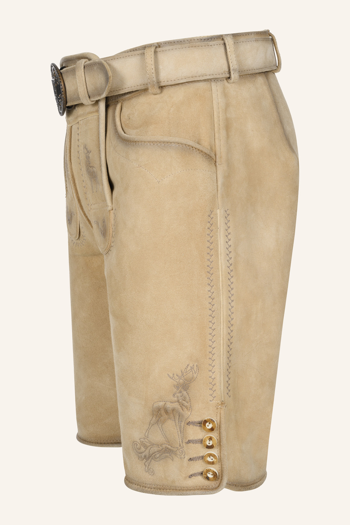 Lederhose Thaddeus mit Gürtel