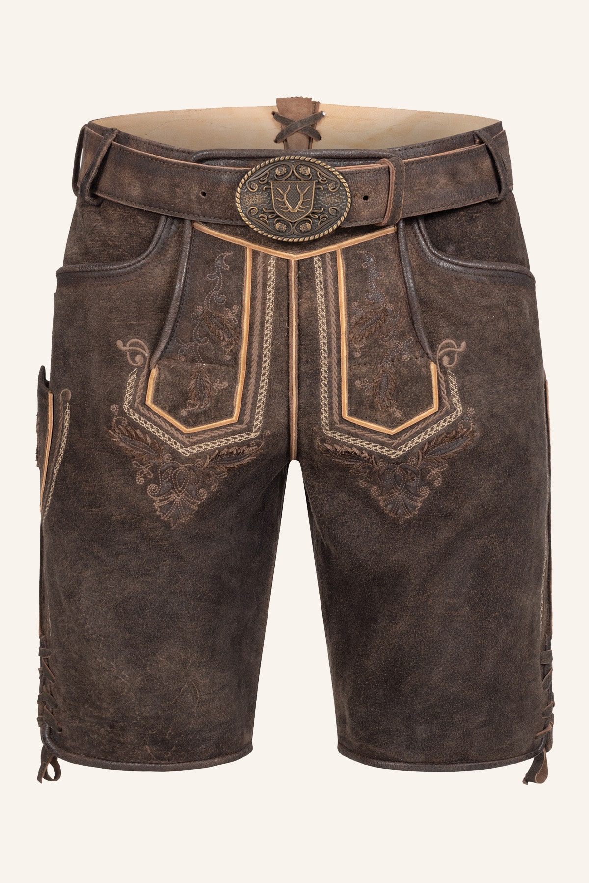 Lederhose Roger mit Gürtel