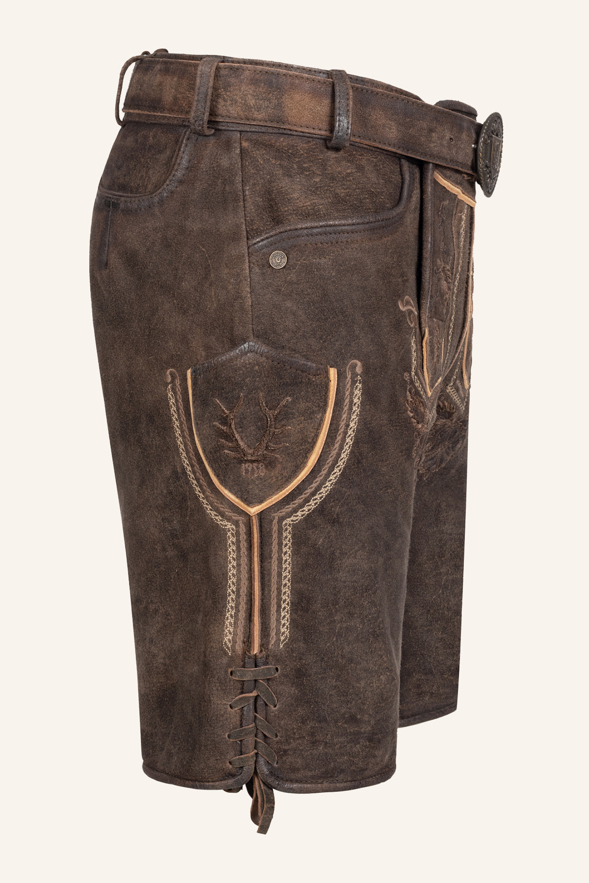 Lederhose Roger mit Gürtel