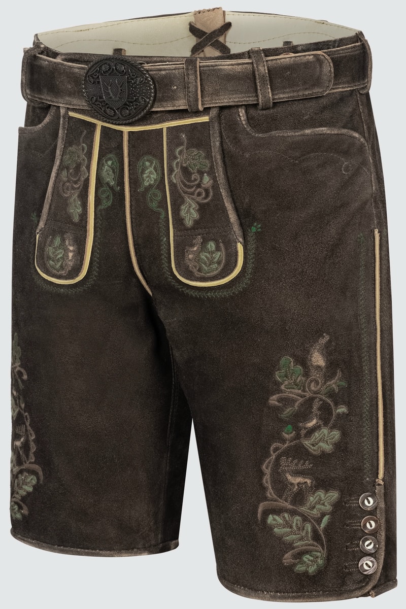 Lederhose Adreon mit Gürtel