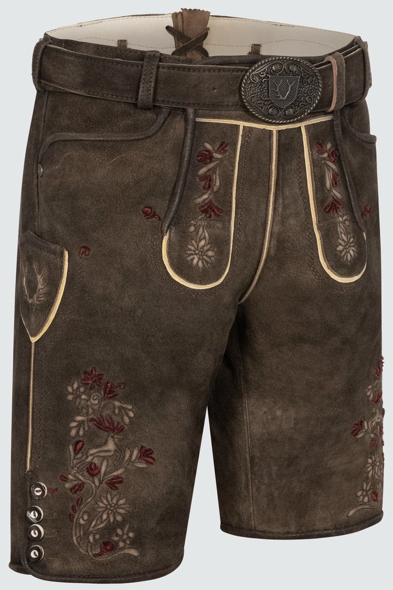 Lederhose Olivier mit Gürtel