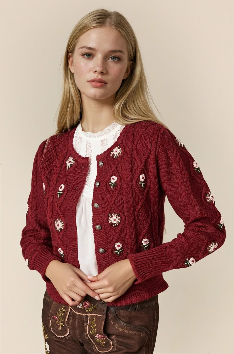 Trachtenjacke Greta in rot im Krüger Dirndl Online Shop