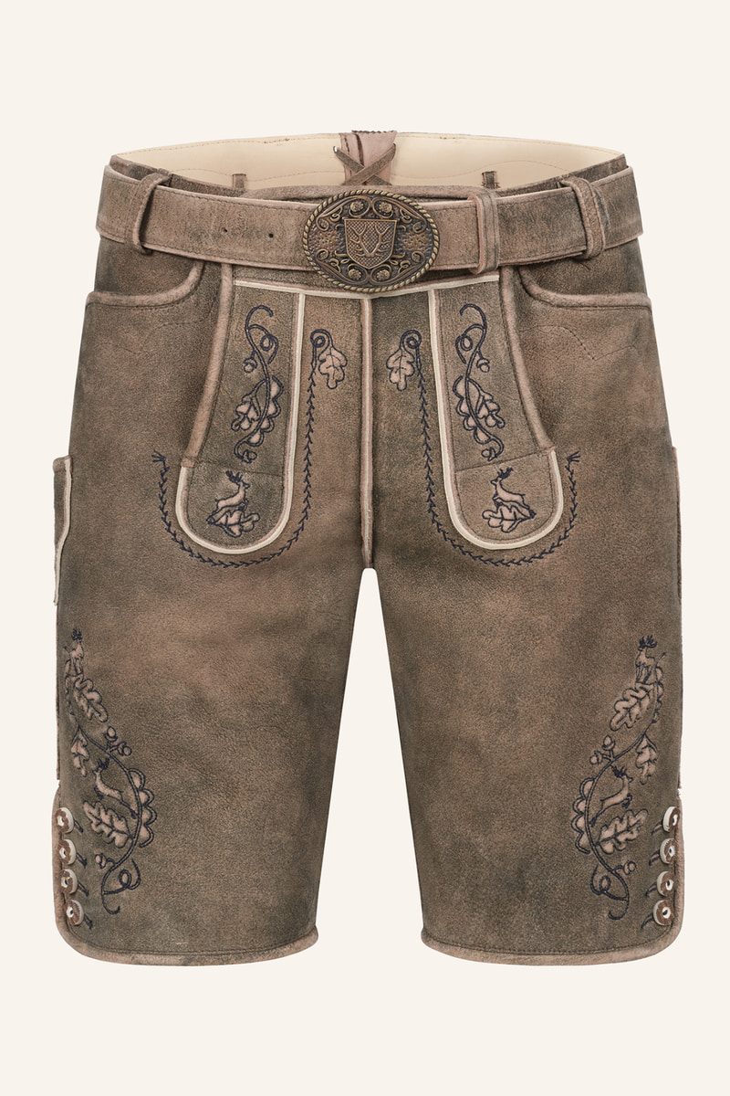 Lederhose Gildo mit Gürtel