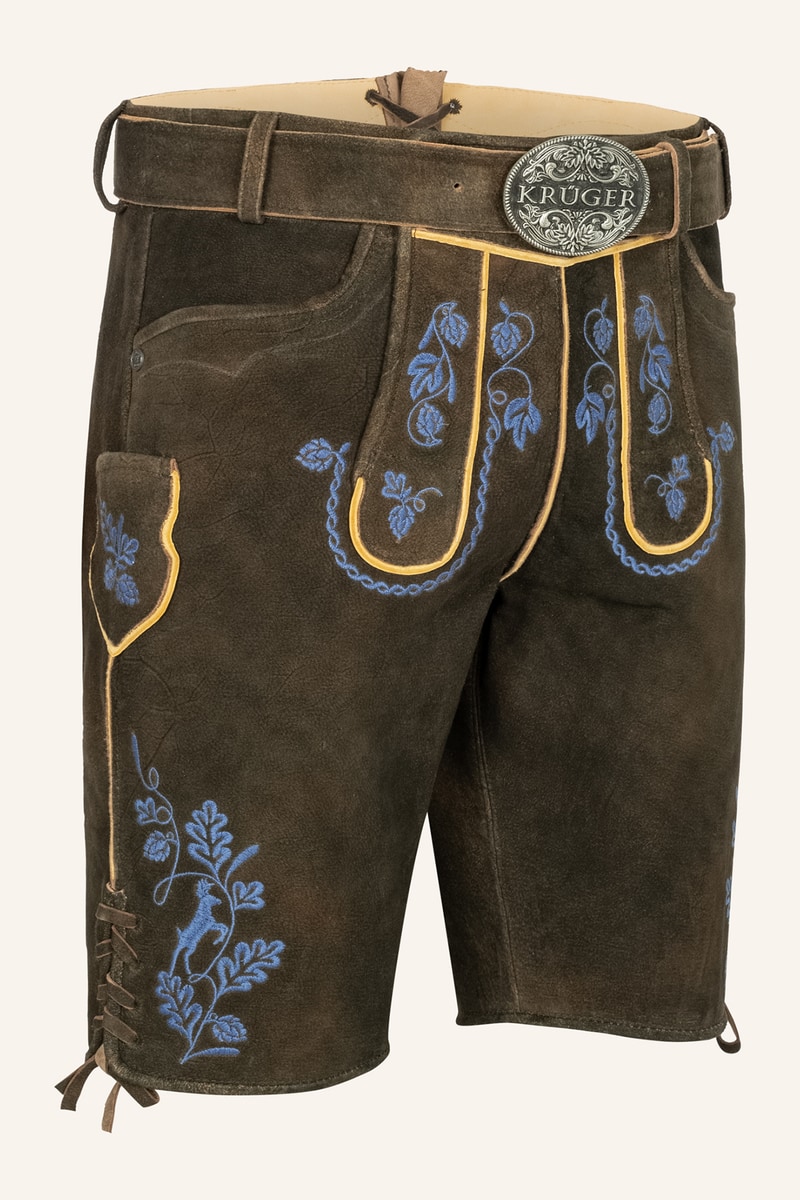 Lederhose Roland mit Gürtel