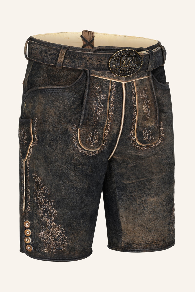 Lederhose Jihn mit Gürtel