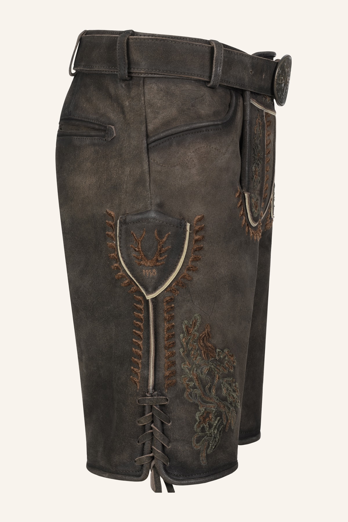 Lederhose Elliot mit Gürtel