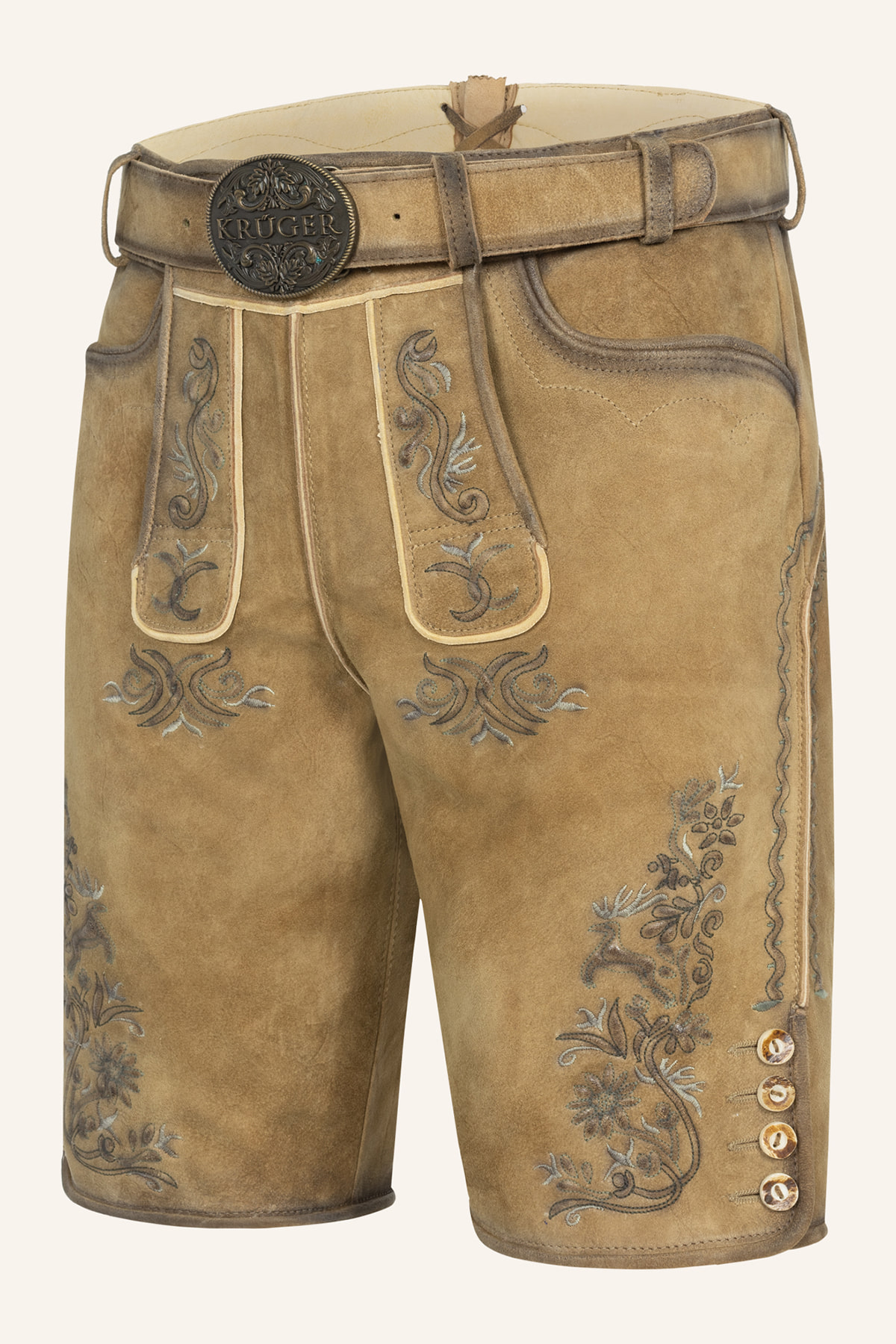 Lederhose Juan mit Gürtel