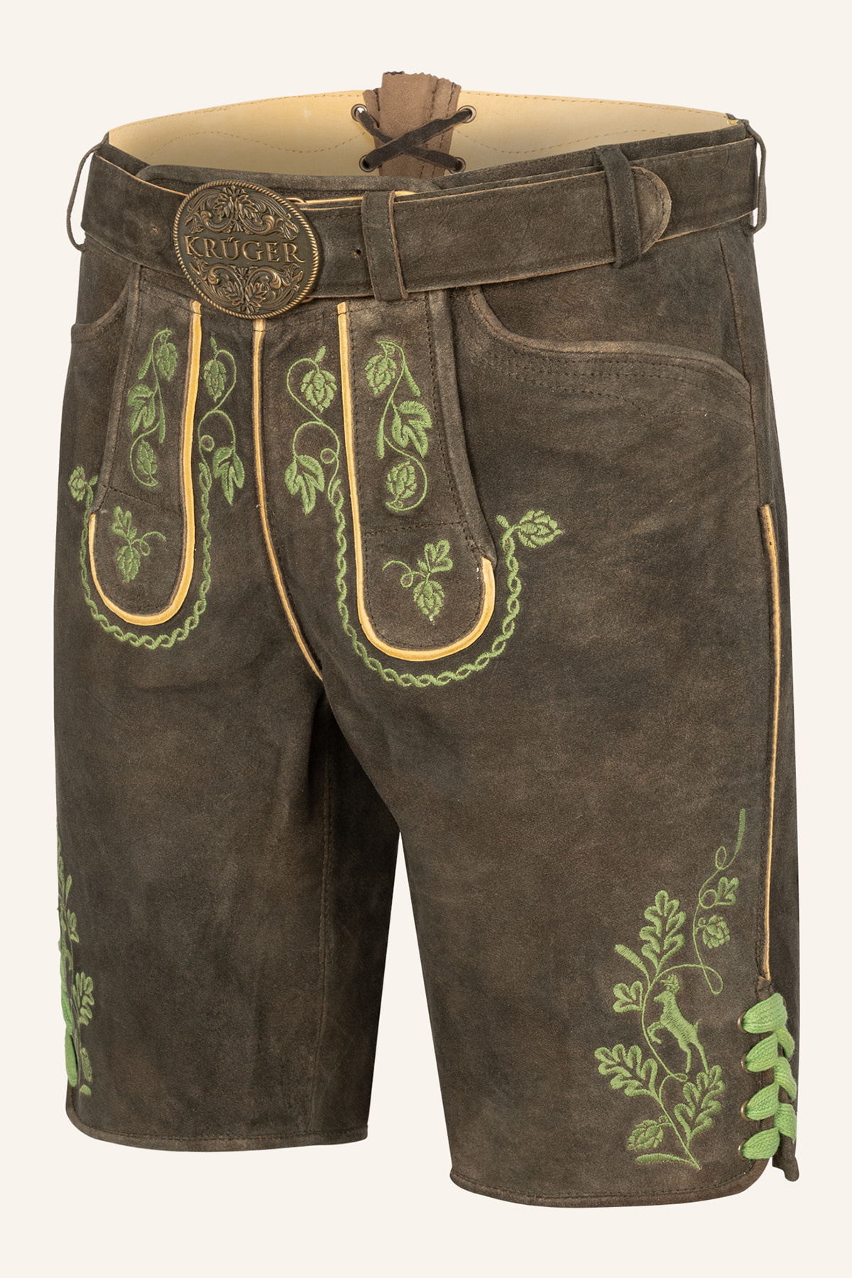 Lederhose Cassius mit Gürtel