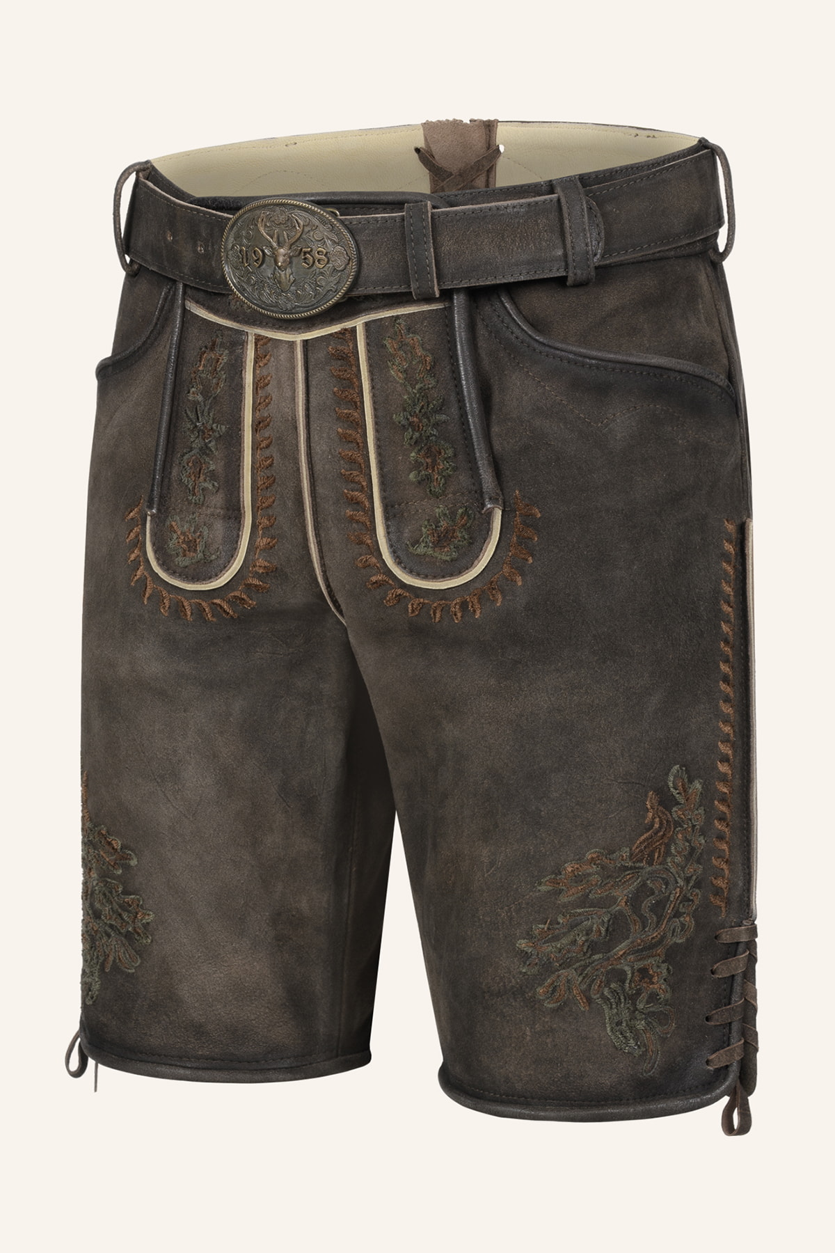 Lederhose Elliot mit Gürtel