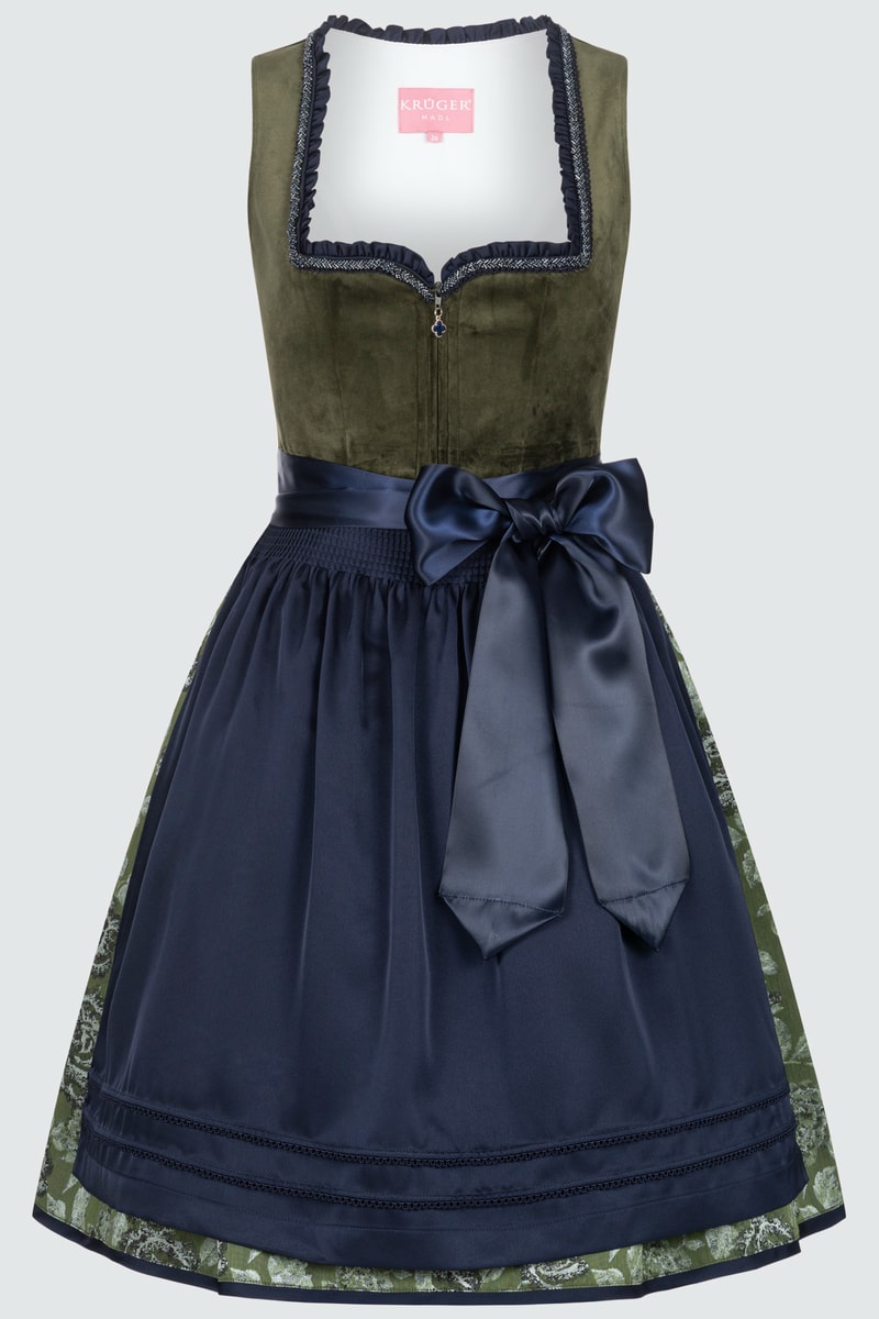 Dirndl Como (60cm) in grün im Krüger Dirndl Online Shop