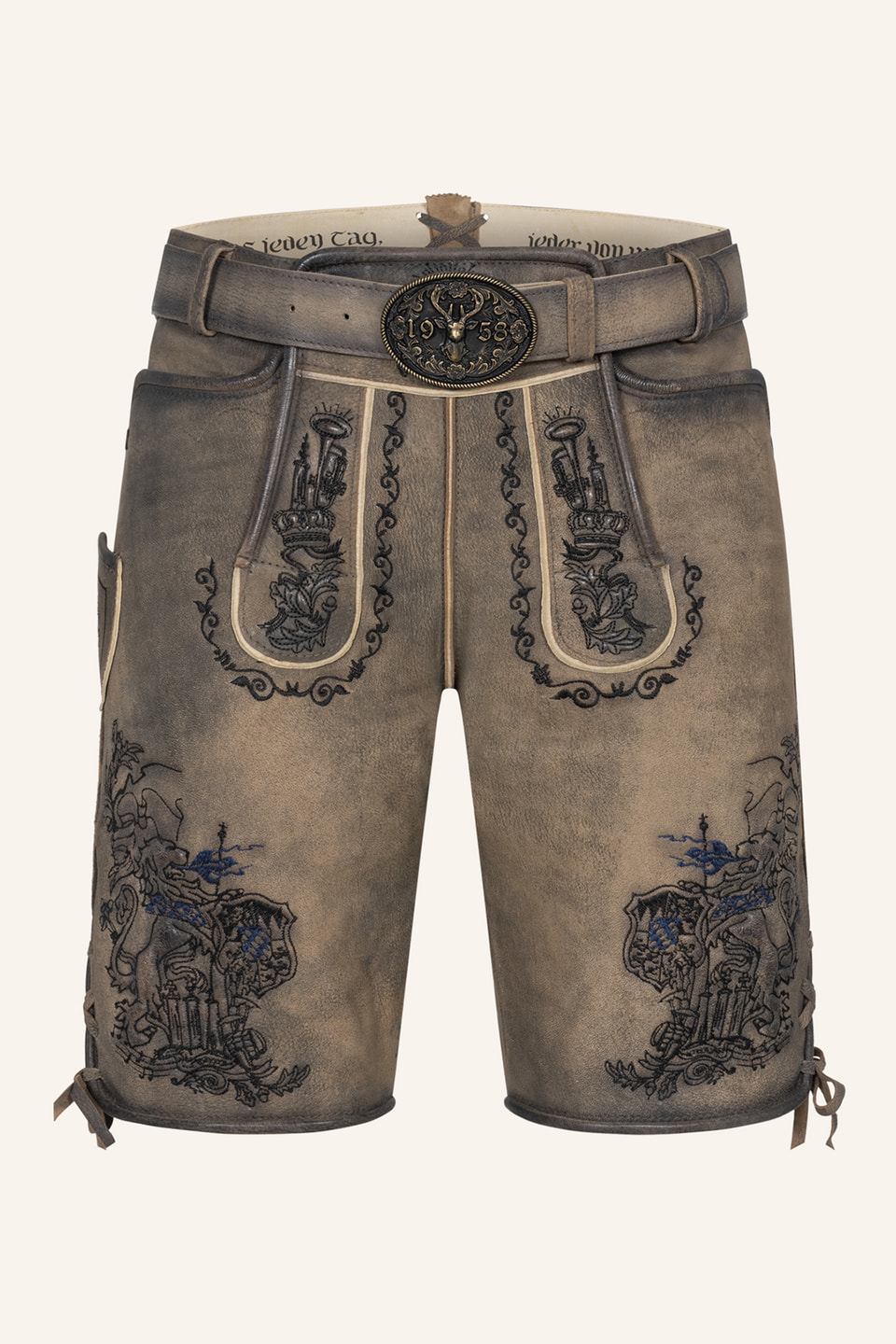 Lederhose Lebenslang m. Gürtel