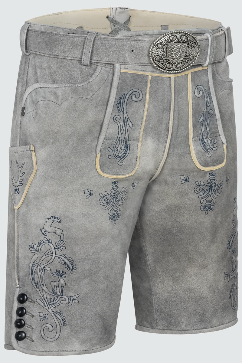 Lederhose Lucius mit Gürtel