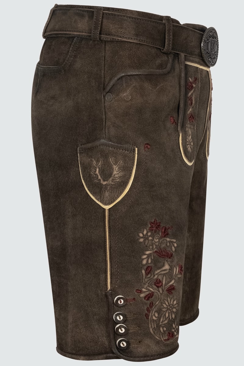 Lederhose Olivier mit Gürtel