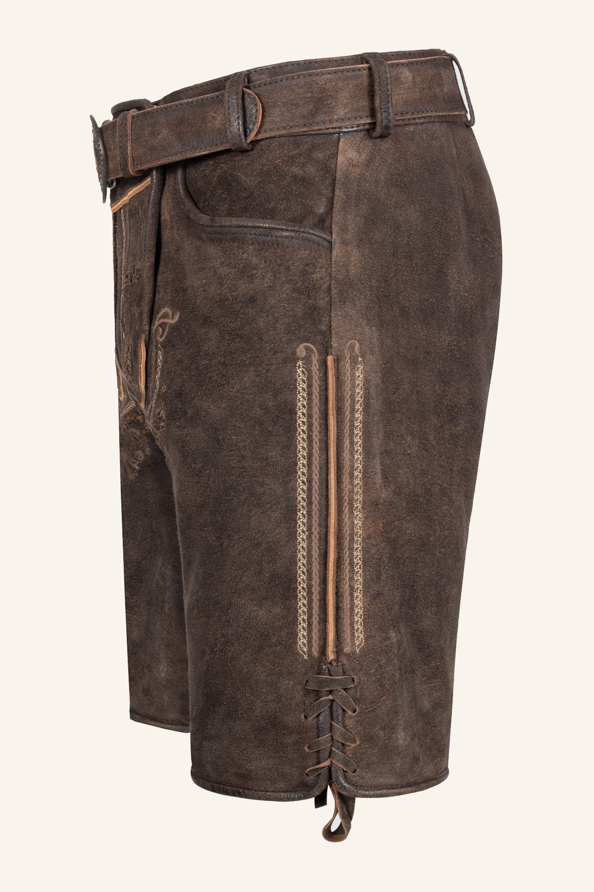 Lederhose Roger mit Gürtel