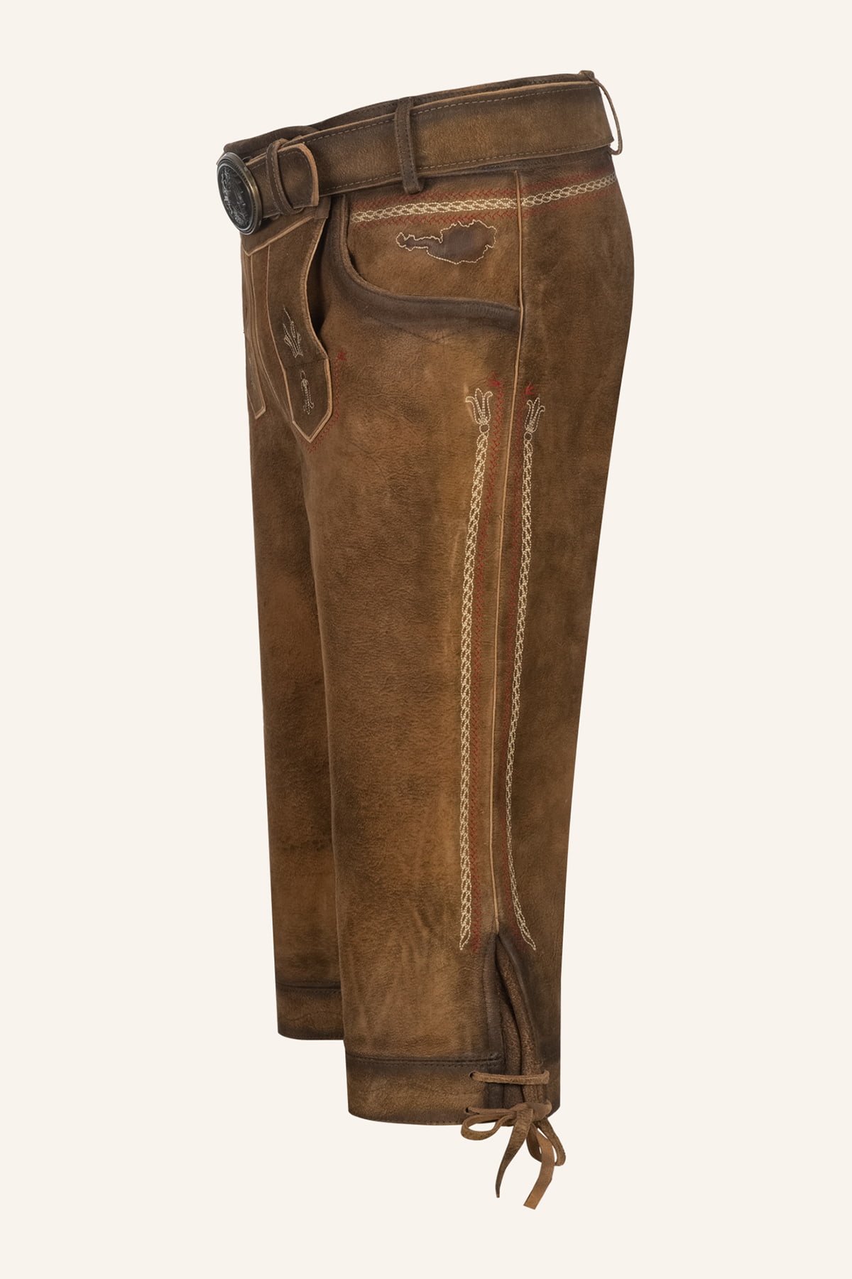 Lederhose Mei Hoamat Kniebund