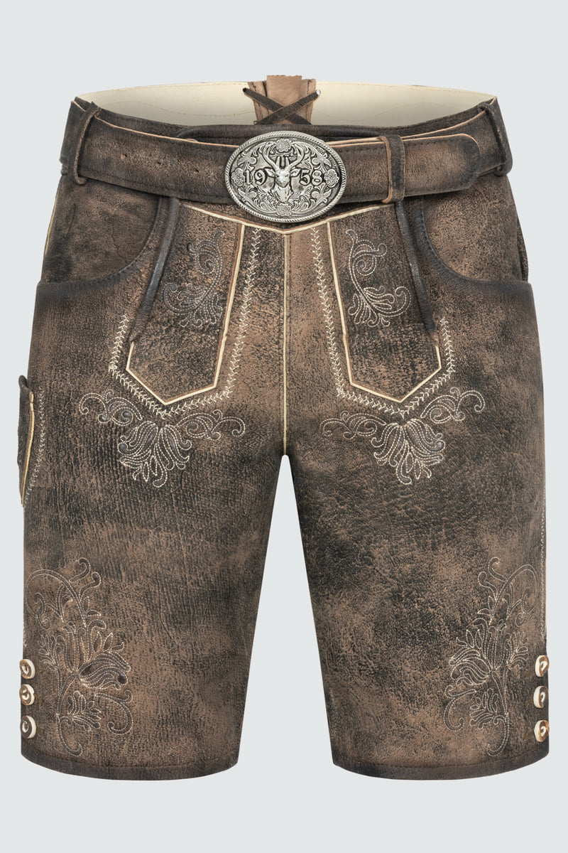 Lederhose Arijus mit Gürtel