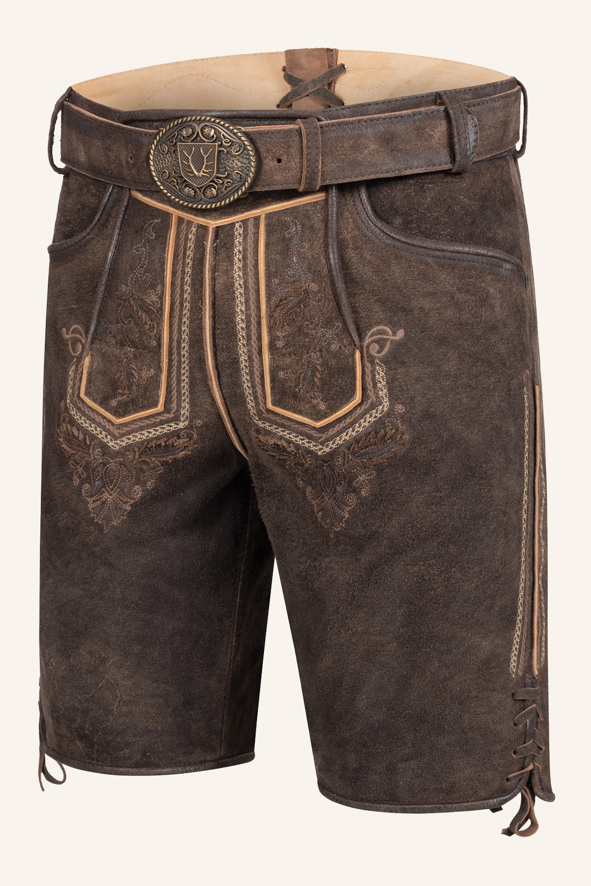 Lederhose Roger mit Gürtel