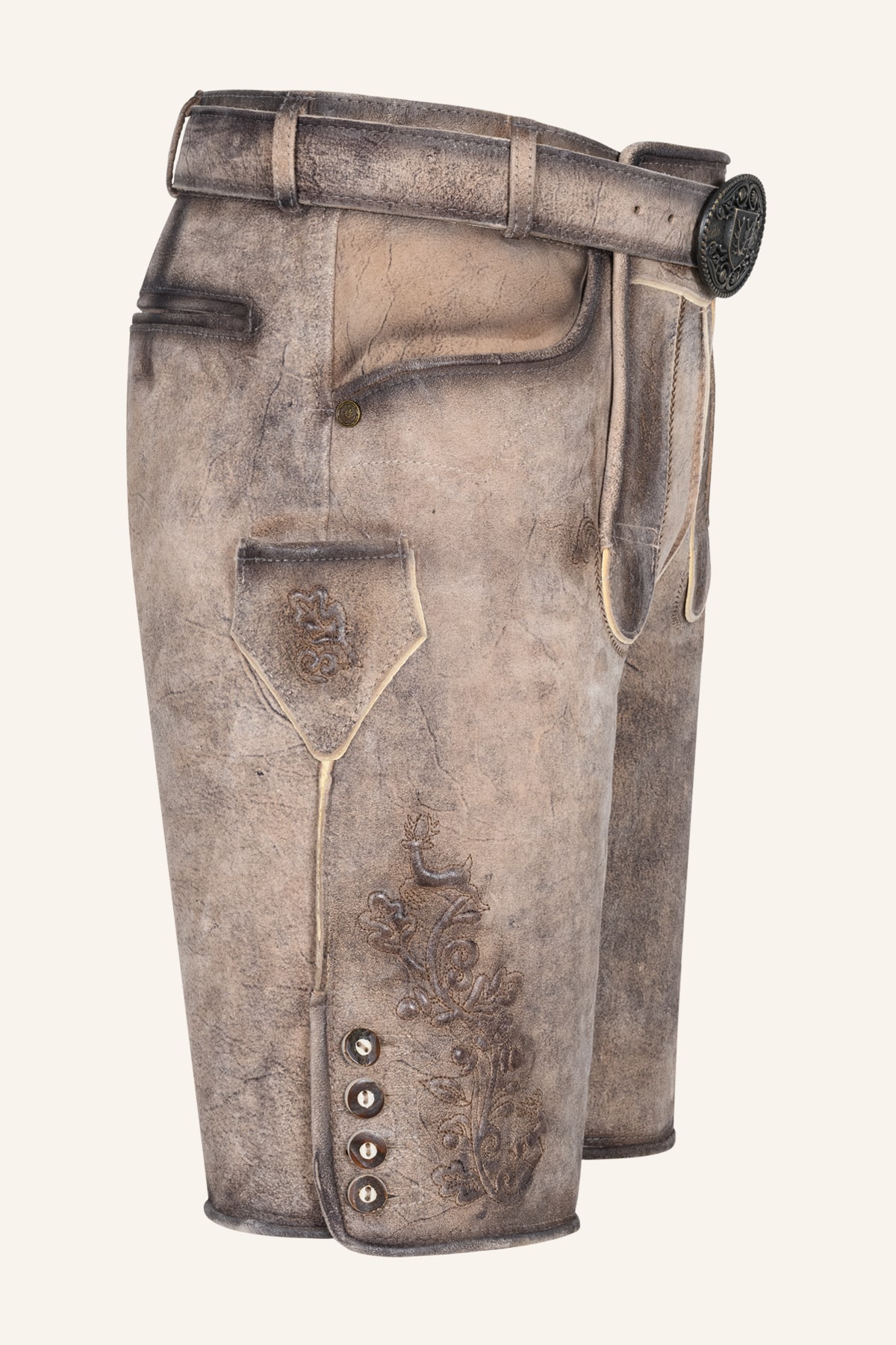 Lederhose Aelion mit Gürtel