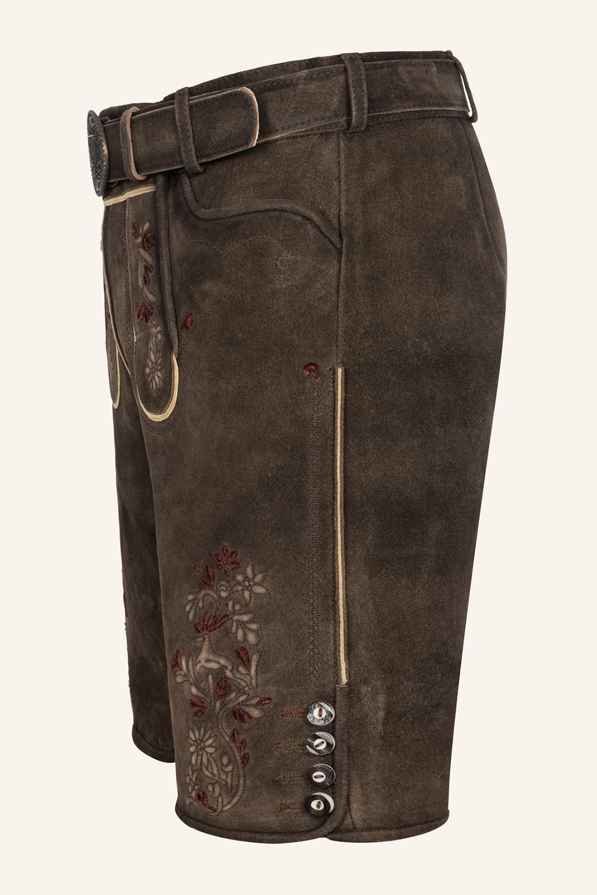 Lederhose Olivier mit Gürtel
