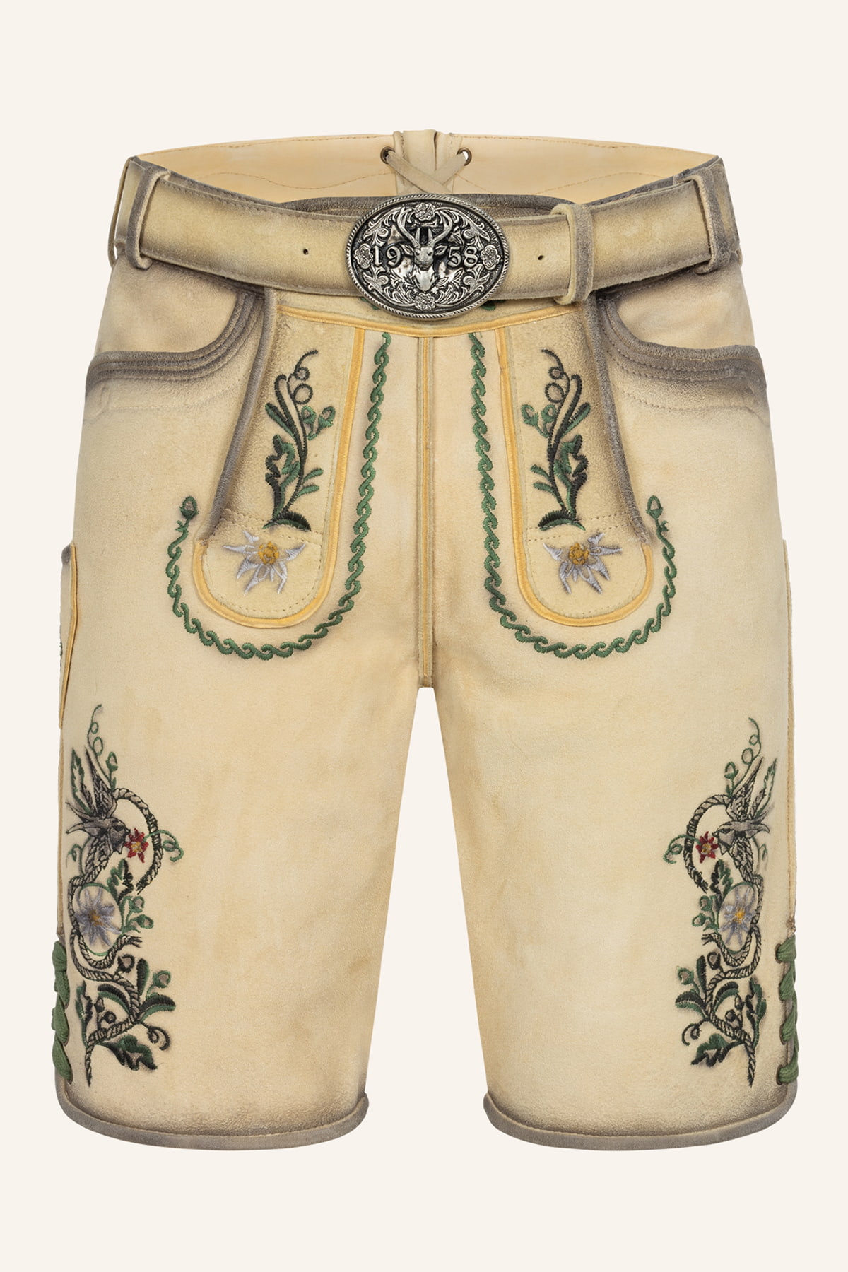 Lederhose Darian mit Gürtel