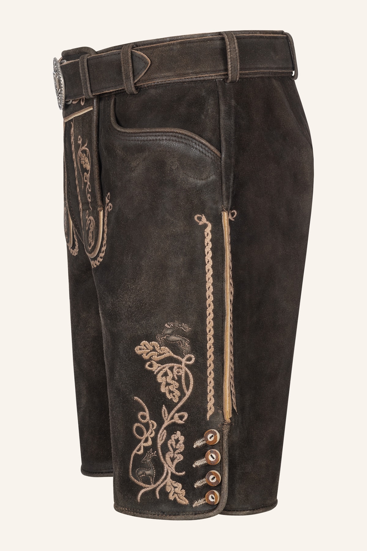 Lederhose Orlando mit Gürtel
