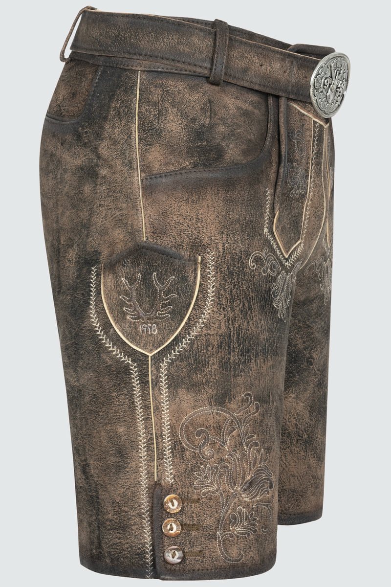 Lederhose Arijus mit Gürtel