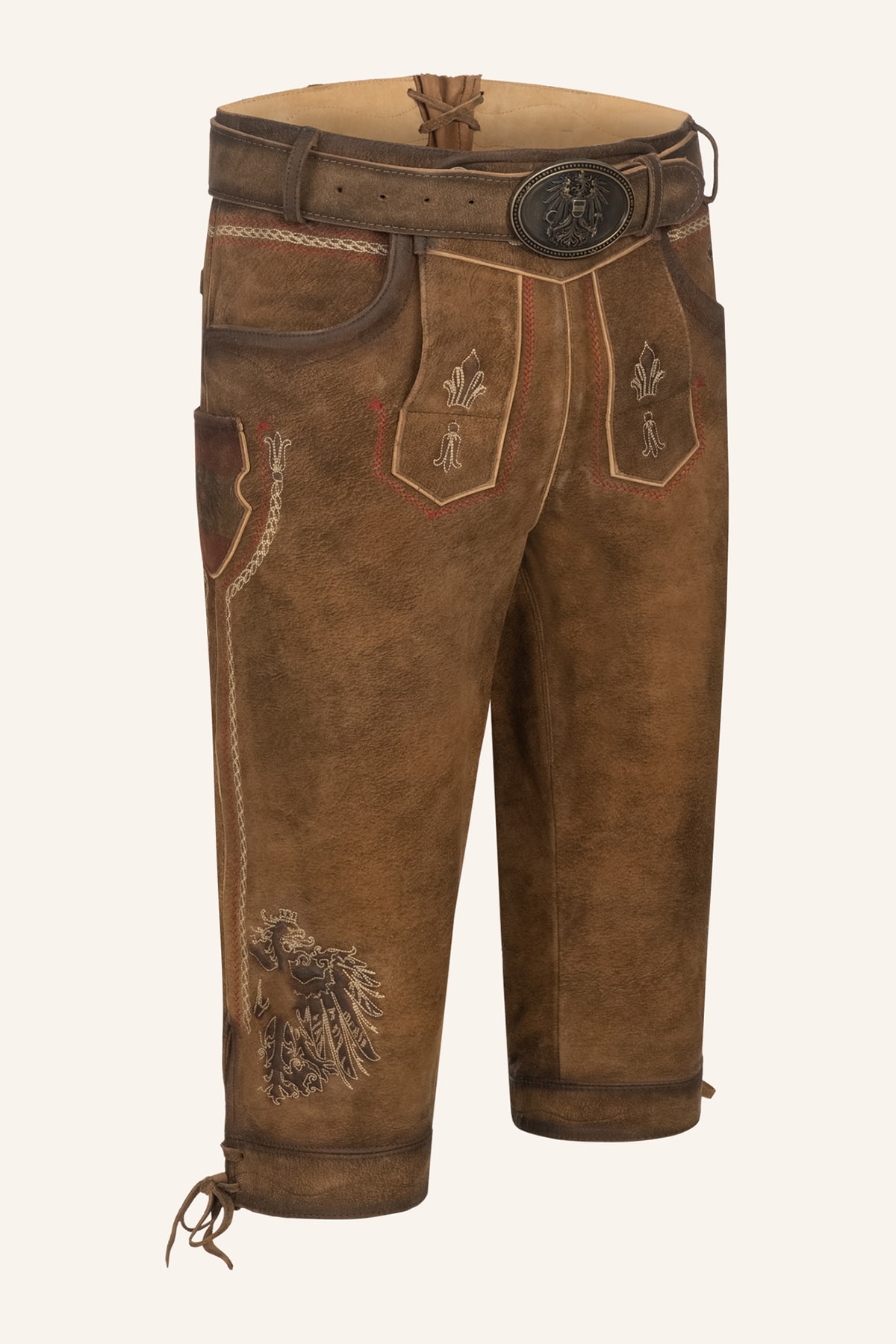 Lederhose Mei Hoamat Kniebund