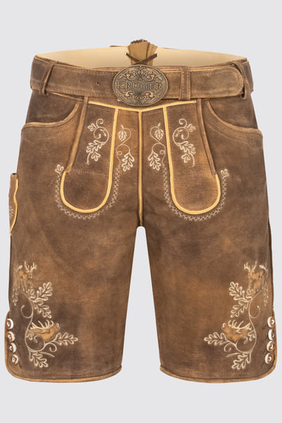 Lederhose Lennard mit Gürtel