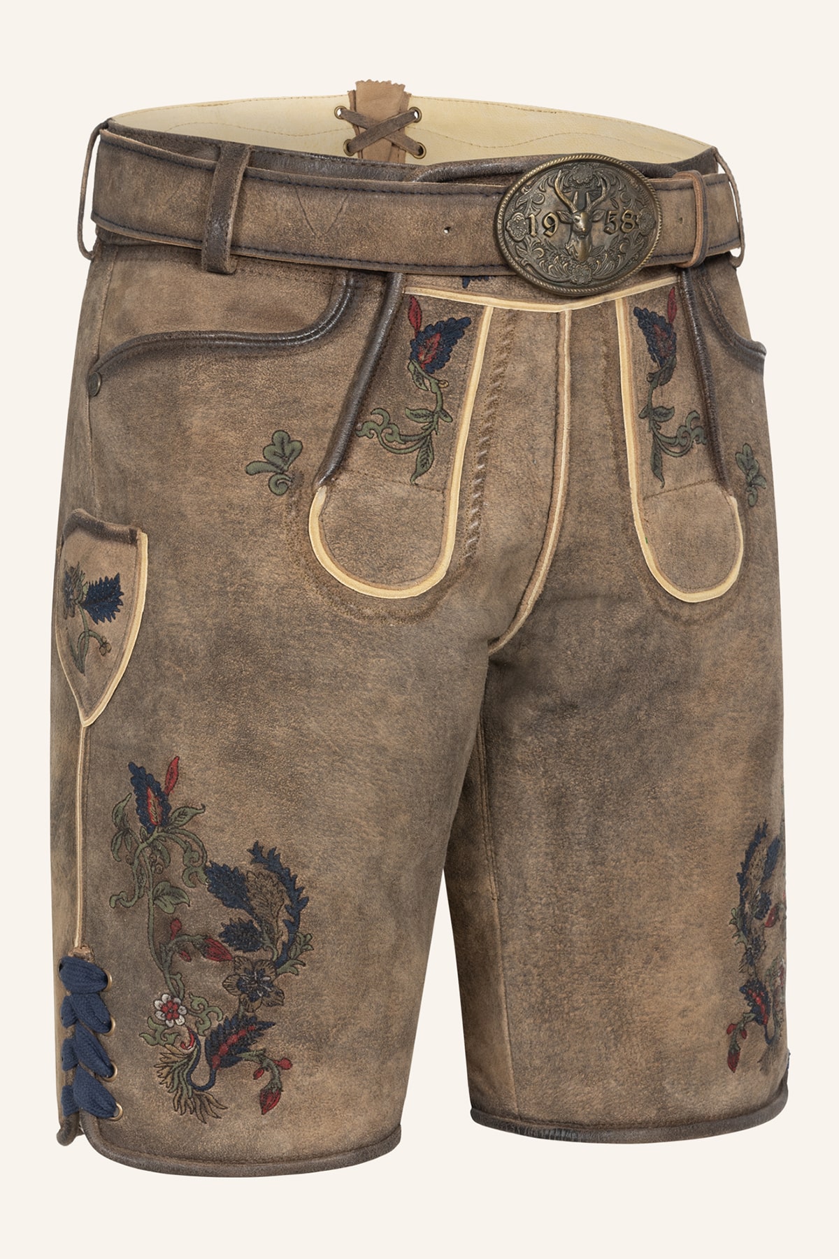 Lederhose Emil mit Gürtel