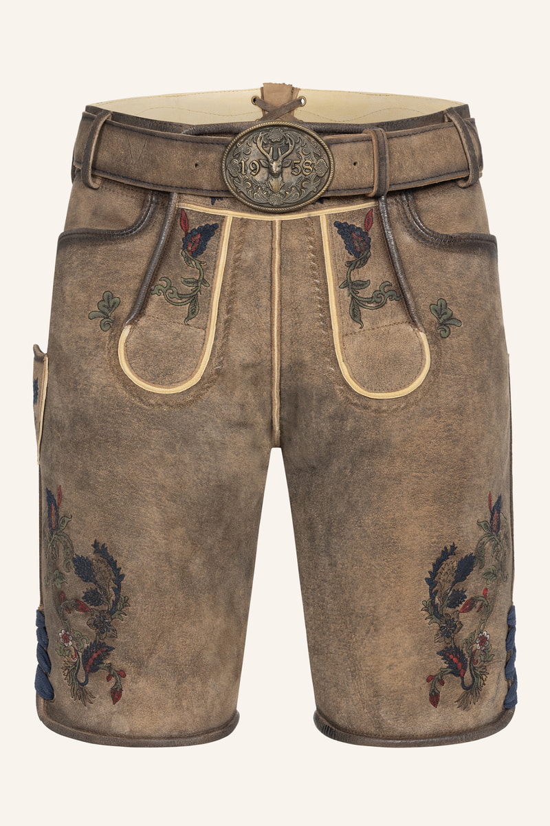 Lederhose Emil mit Gürtel