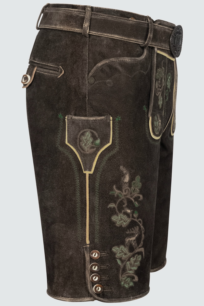 Lederhose Adreon mit Gürtel