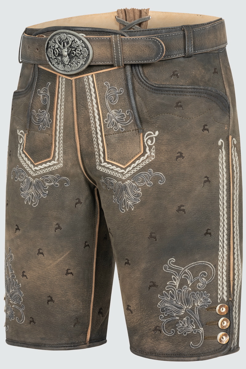Lederhose Lukas mit Gürtel