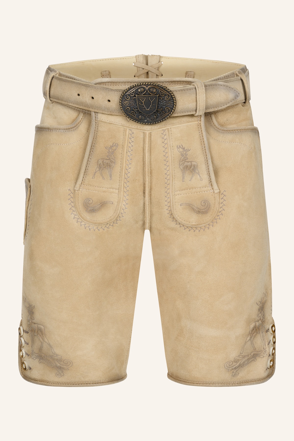 Lederhose Thaddeus mit Gürtel
