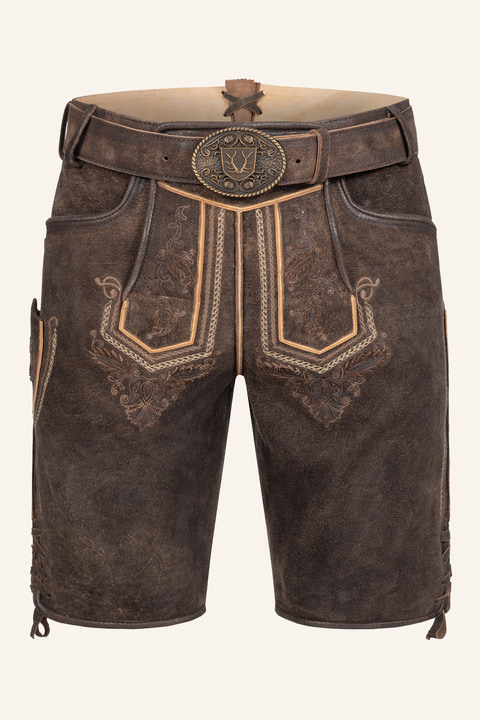 Lederhose Roger mit Gürtel