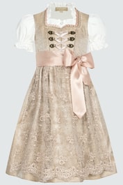 Kinderdirndl Jada in beige im Krüger Dirndl Online Shop