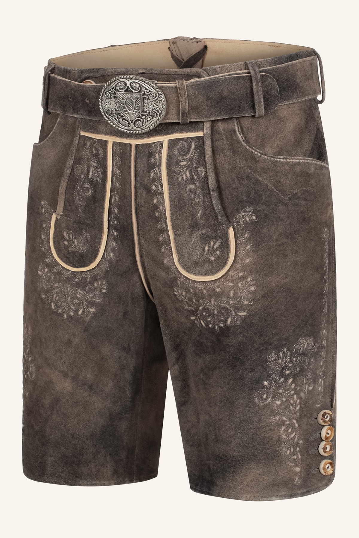 Lederhose Ron mit Gürtel