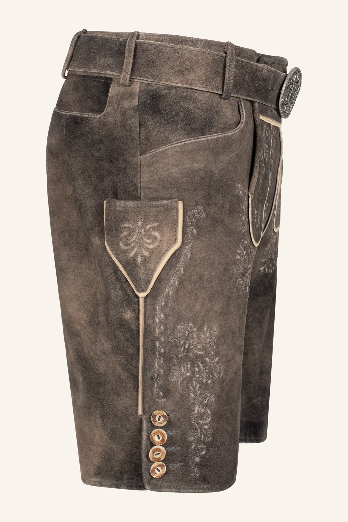 Lederhose Ron mit Gürtel
