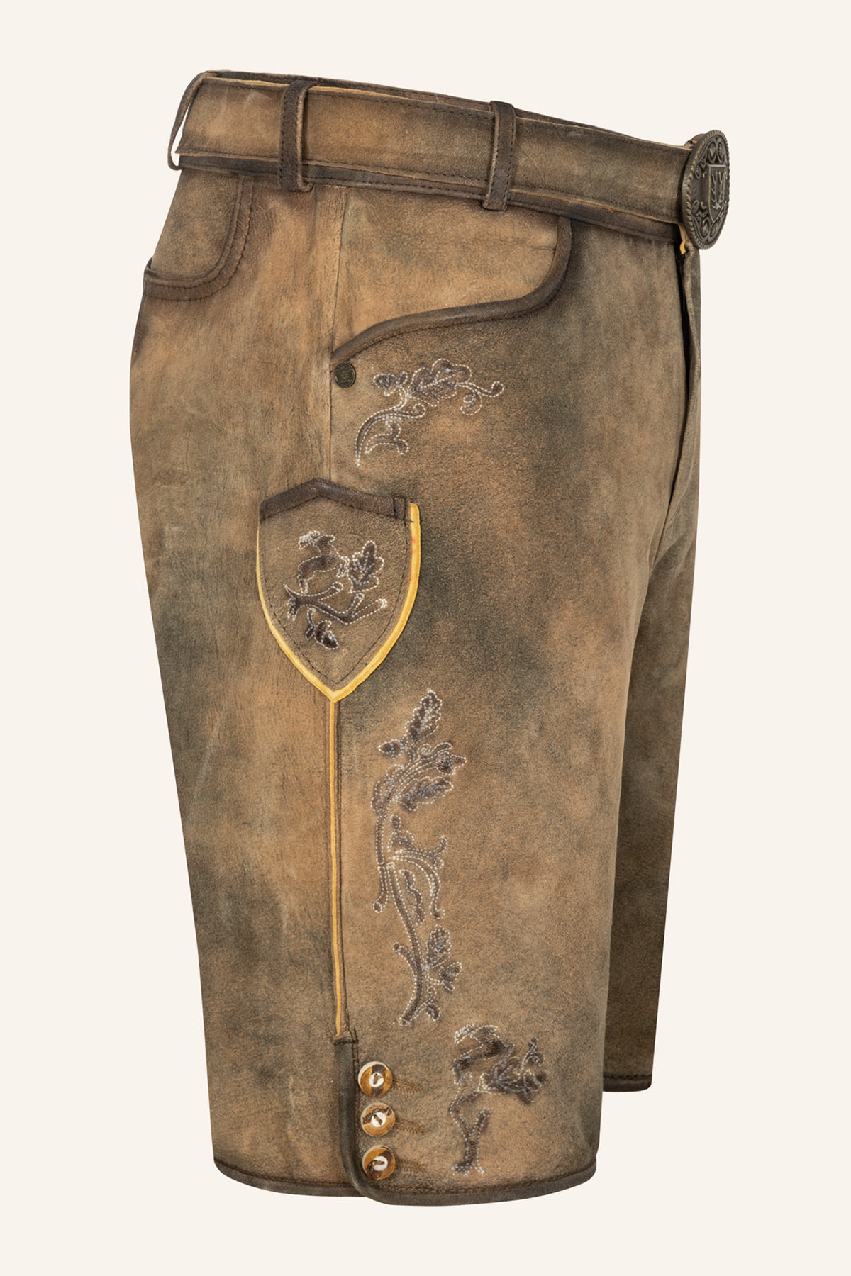 Lederhose Paulo mit Gürtel