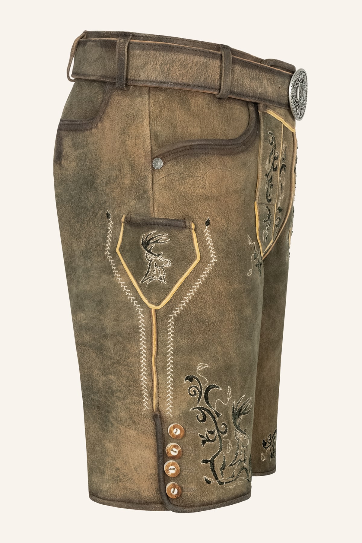 Lederhose Ismael mit Gürtel 
