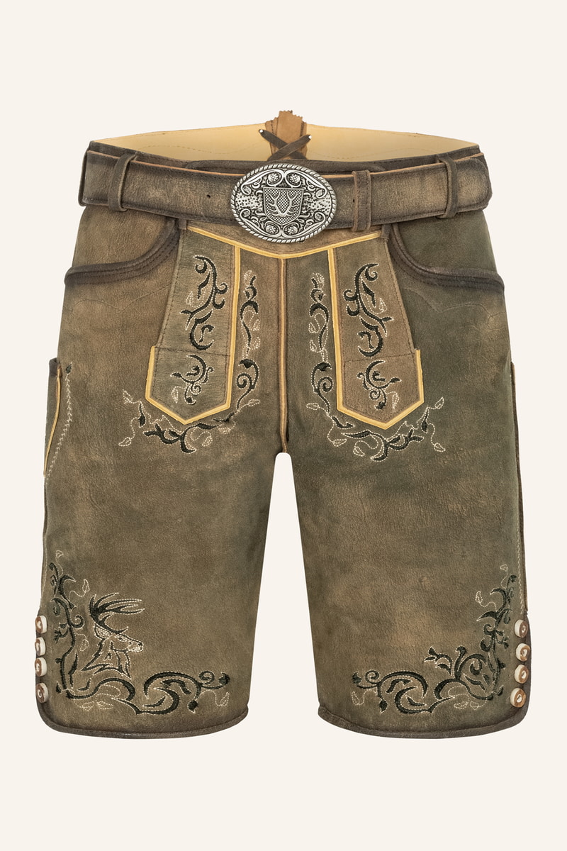 Lederhose Ismael mit Gürtel 