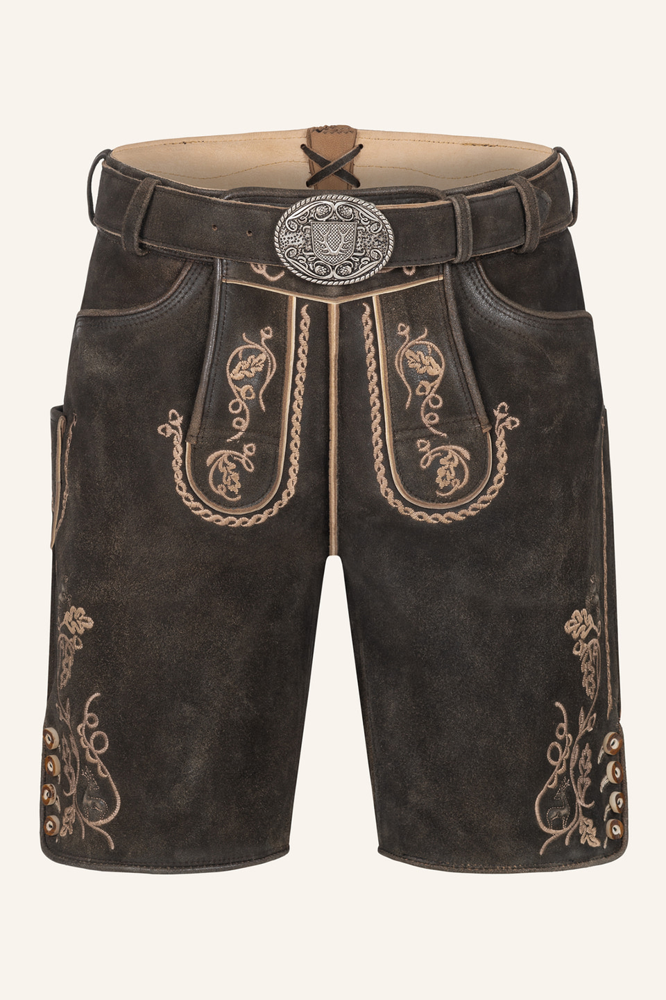 Lederhose Orlando mit Gürtel