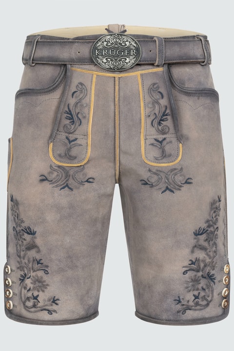 Lederhose Juan mit Gürtel