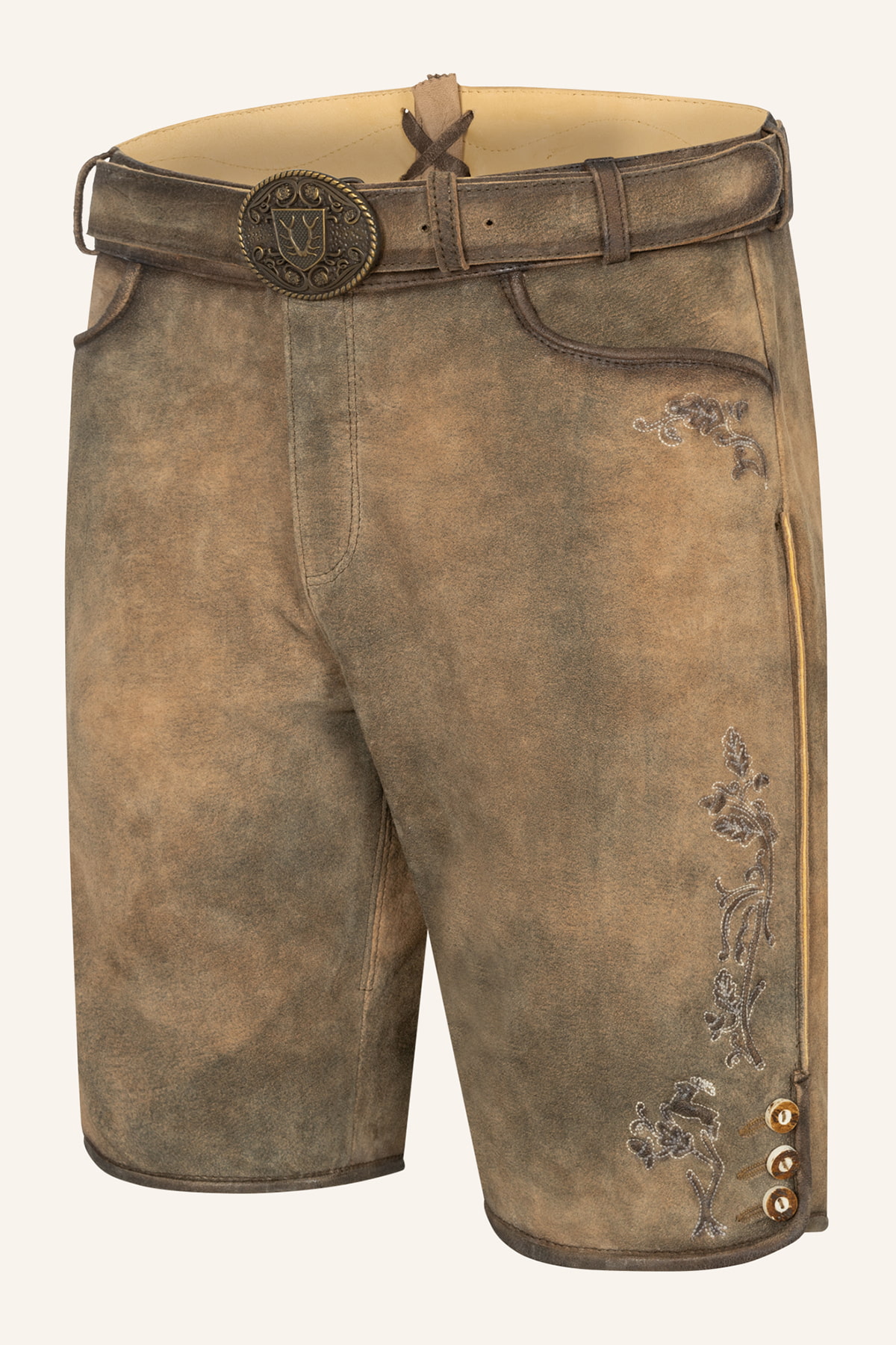 Lederhose Paulo mit Gürtel