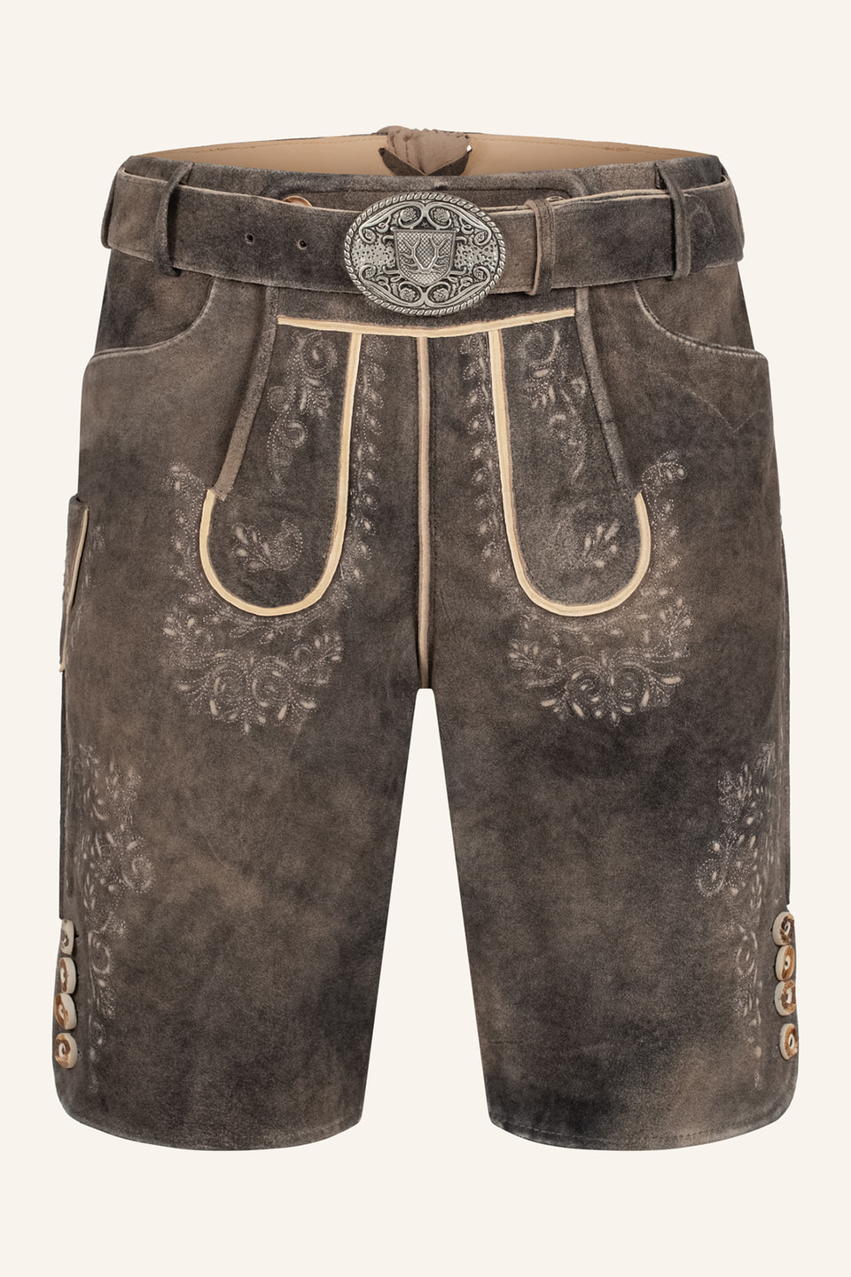 Lederhose Ron mit Gürtel